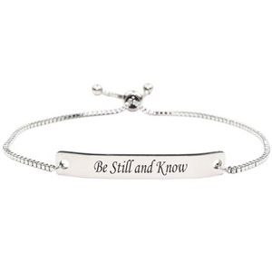 Stainless Steel ‘Be Still and Know’ Bracelet